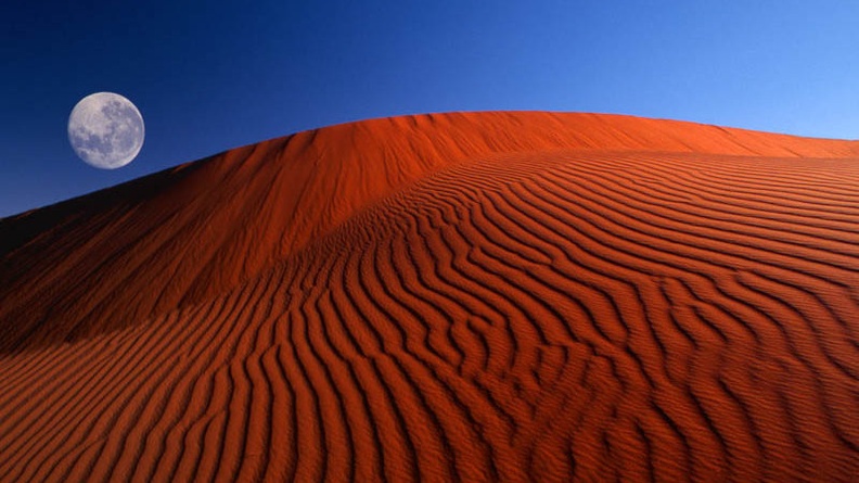 red moon desert